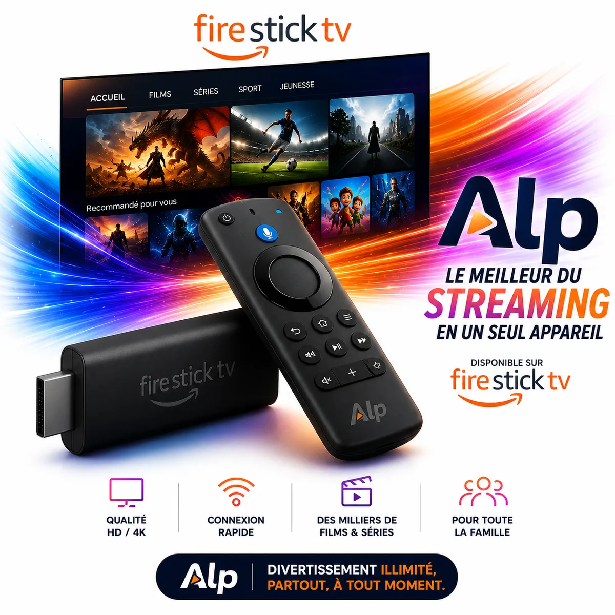 Installer ALP IPTV sur un Fire TV Stick pour regarder en 4K