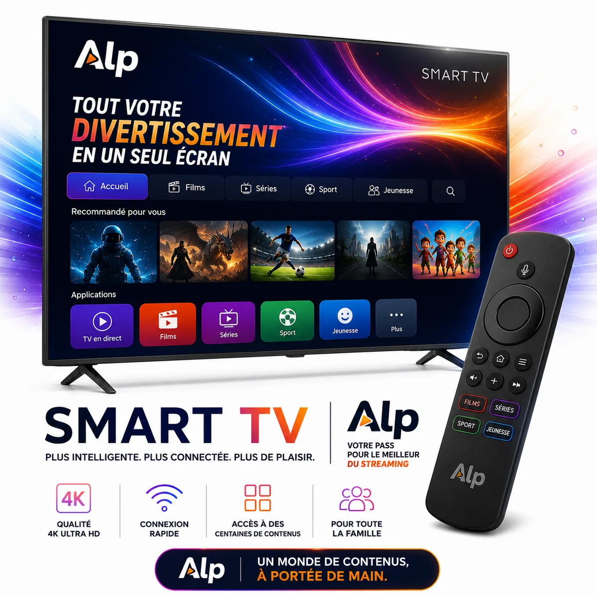 Installer ALP IPTV sur une Smart TV Samsung ou LG en 4K