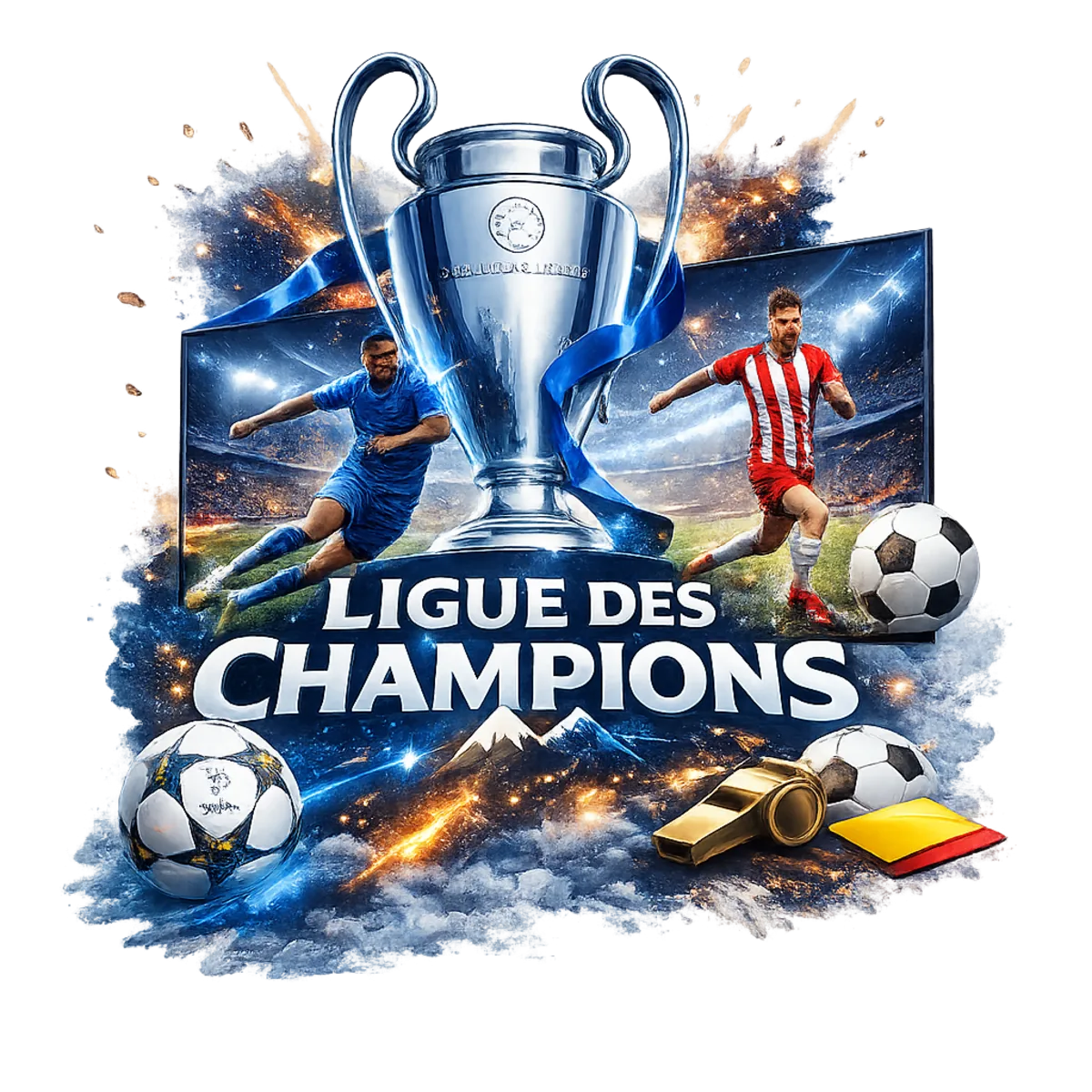 Le trophée de la Ligue des Champions, la coupe aux grandes oreilles